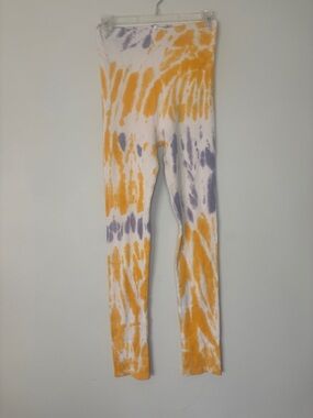 Zara Tie Dye high wasted Leggings in Yellow & Lavender - Unbranded